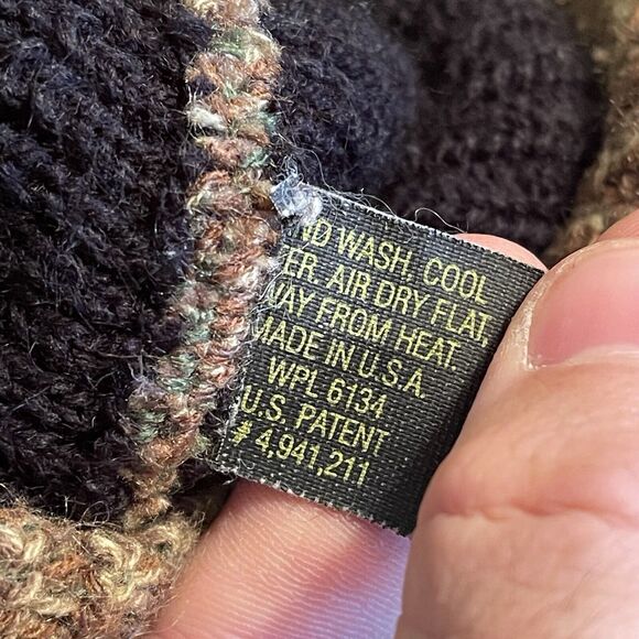 Vintage Camo Balaclava Ski Hunting Face Mask Warm Made In USA Bank Robber Beanie - Picture 8 of 9